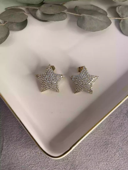 Özel Seri Yıldız Küpe Roze Gold