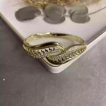 14K Özel Seri Zirkon Taşlı Şık Kelepçe