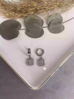 Çelik Baget Küpe Silver - Görsel 2