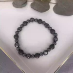 Kenarları Traşlı Hematit Doğal Taş Bileklik