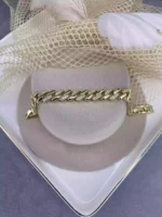 Özel Seri 14K Altın Kaplama Gurme Model İnce Taşlı Bileklik Gold
