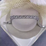 Özel Seri 14K Altın Kaplama Marka Model İnce Taşlı Bileklik Silver