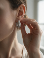 Özel Seri Damla Model Küpe Silver 