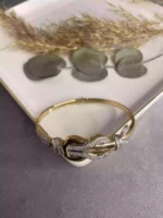 Özel Seri Düğüm Model Kelepçe Roze Gold - Görsel 2