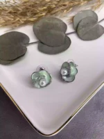 Özel Seri Su Yelişi Çiçek Küpe Silver - Görsel 2