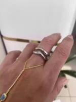 Pirinç Dalgalı Model Yüzük Silver