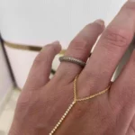 Pirinç İnce Zirkon Taşlı Yüzük Silver