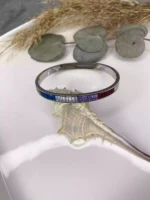 Çelik Renkli Taşlı Silver Kelepçe - Görsel 2