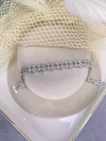 Özel Seri 14K Silver İkili İnce Taşlı Bileklik - Görsel 2