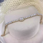 Özel Seri Rose Gold Suyolu Ortası Yuvarlak Baget Bileklik